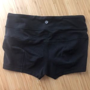 Lululemon yoga shorts. These run small.